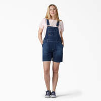 Women's Relaxed Fit Bib Shortalls, 7" - Archive Wash (ACV)