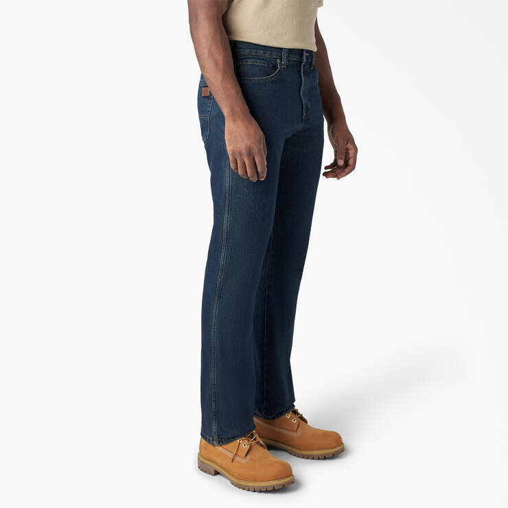 FLEX Regular Fit 5-Pocket Jeans - Dark Denim Wash (DWI) image number 4
