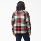 Women&#39;s Plus Size Long Sleeve Plaid Flannel Shirt - Molten Lava Highland Plaid &#40;B1L&#41;