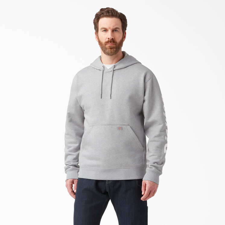 Water Repellent Sleeve Logo Hoodie - Heather Gray &#40;HG&#41;