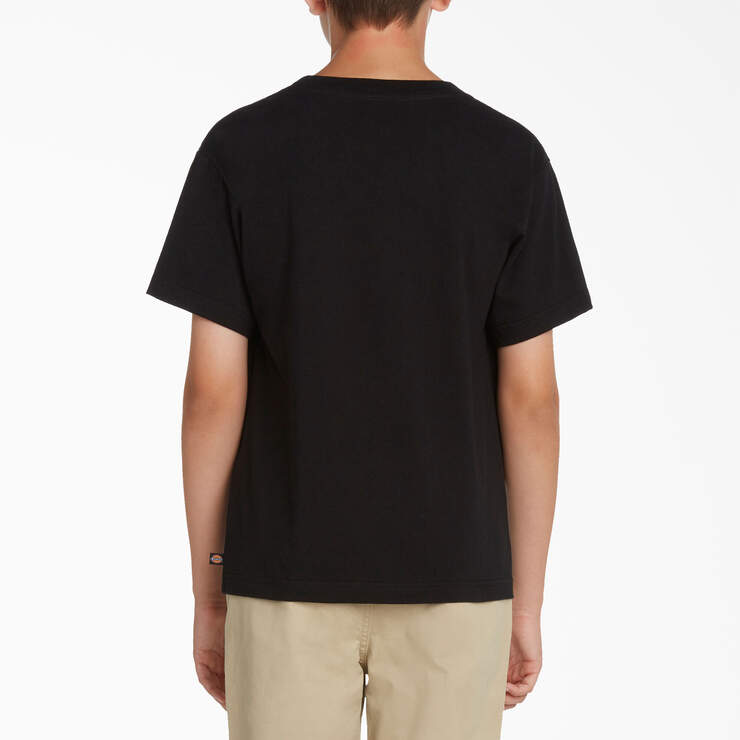 Boys’ Short Sleeve Relaxed Fit Logo T-Shirt - Black (BK) image number 2