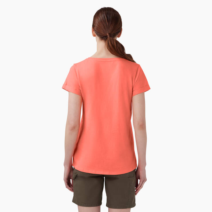 Women’s V-Neck T-Shirt - Coral Fusion (OO) image number 2