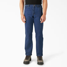 Regular Straight Fit 5-Pocket Denim Jeans - Stonewashed Indigo Blue &#40;SNB&#41;