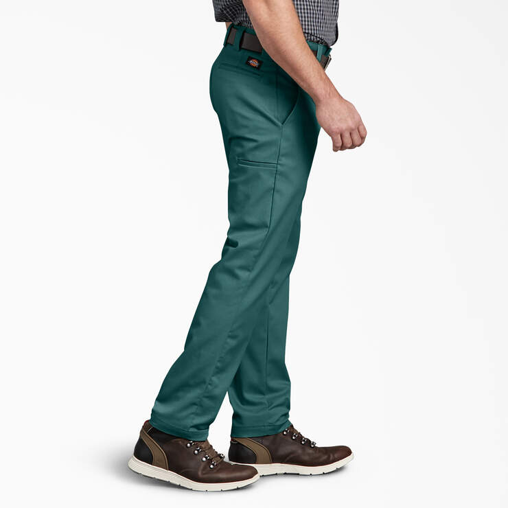 Slim Fit Tapered Leg Multi-Use Pocket Work Pants - Lincoln Green (LN) image number 3