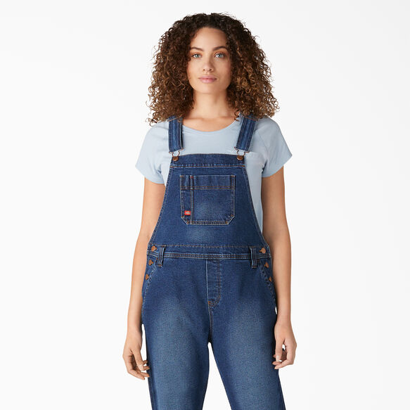 Women&rsquo;s Denim Boyfriend Fit Bib Overalls - Retro Stonewashed &#40;RSW&#41;