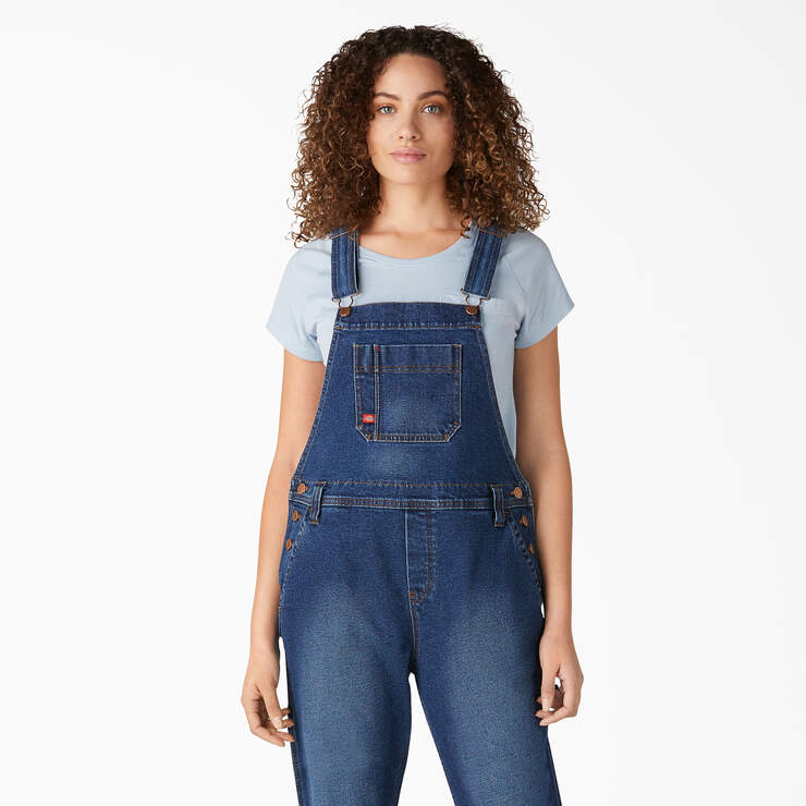 Women's Denim Boyfriend Fit Bib Overalls - Dickies US