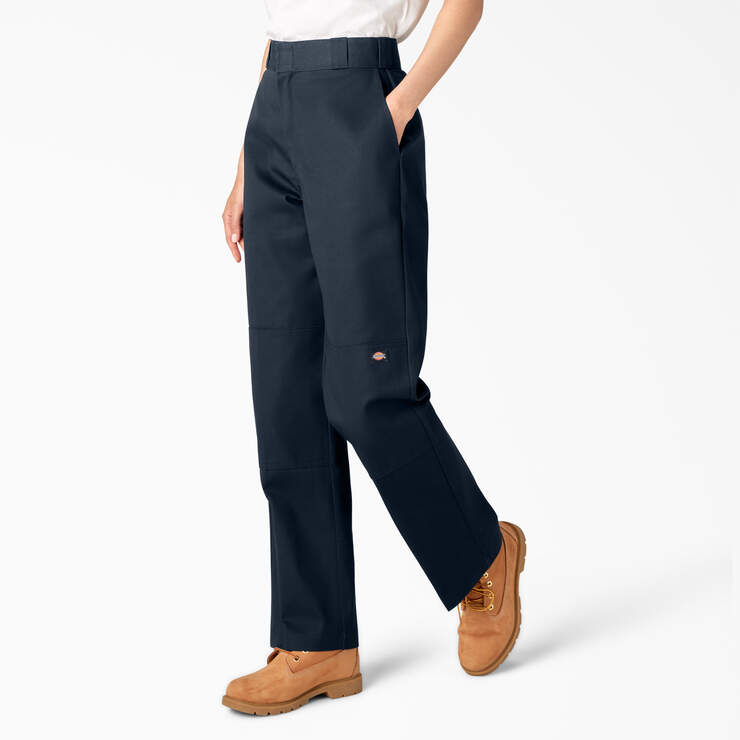 Women’s Loose Fit Double Knee Work Pants - Dark Navy (DN) image number 3