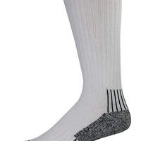 Industrial Heavyweight Cushion Work Boot Length Crew Socks, 3-Pack, Size 9-12 - White (WH)