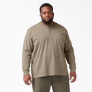 Heavyweight Long Sleeve Henley T-Shirt - Desert Sand &#40;DS&#41;
