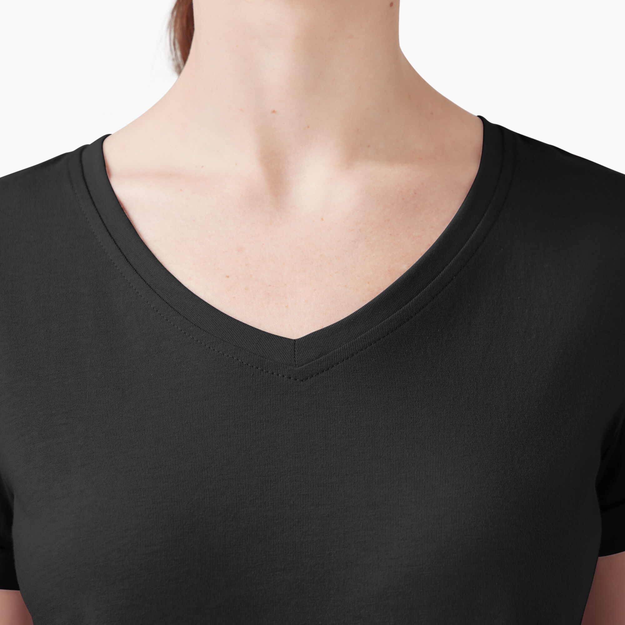 売れ筋商品|||ディッキーズ Tシャツ レディース トップス V NECK - Top - black Women's V-Neck T-Shirt - Dickies US