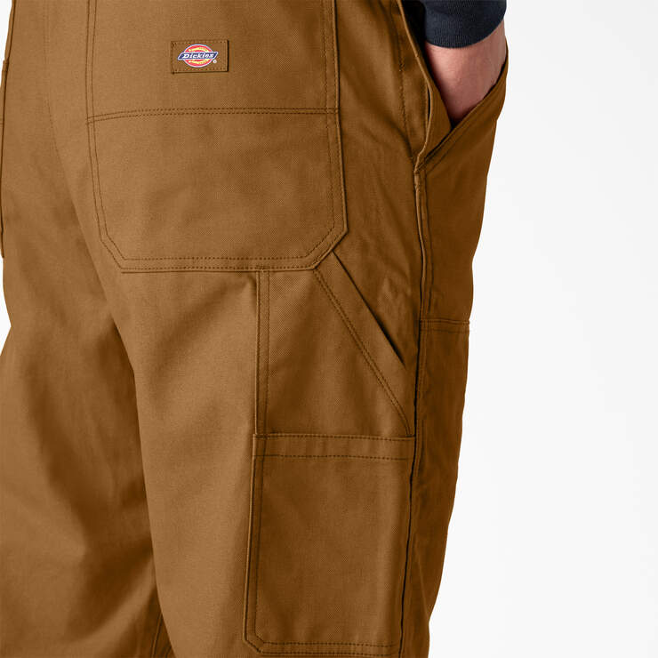Waxed Canvas Double Front Bib Overalls - Brown Duck (BD) image number 6