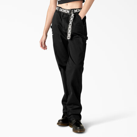 Dickies x Lurking Class Relaxed Fit Women&rsquo;s Pants - Black &#40;BKX&#41;