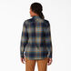 Women&#39;s Long Sleeve Plaid Flannel Shirt - Scarf Gold Navy Plaid &#40;SP2&#41;