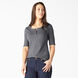 Women&#39;s Henley Short Sleeve Shirt - Graphite Gray &#40;GA&#41;