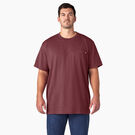 Heavyweight Heathered Short Sleeve Pocket T-Shirt - Burgundy &#40;BYD&#41;
