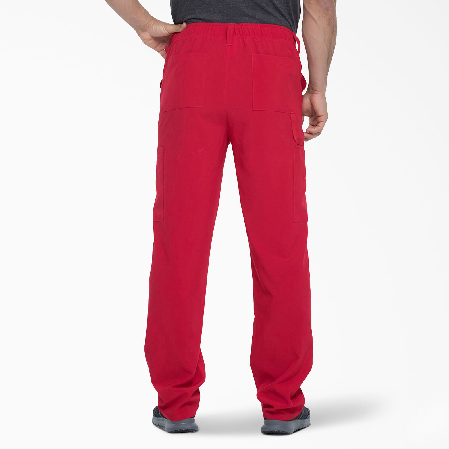 Men's EDS Natural Rise Drawstring Scrub Pants Red XS| Dickies