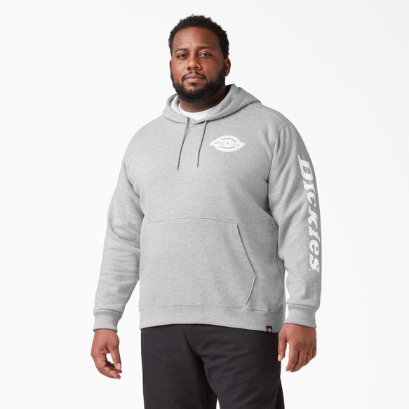 Logo Sleeve Fleece Hoodie - Heather Gray &#40;HG&#41;