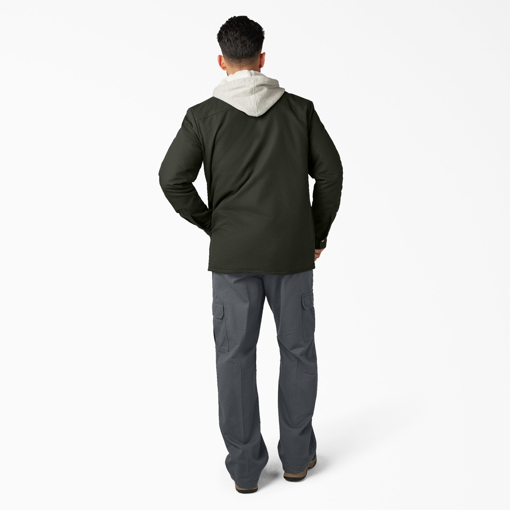 Men's Duck Hooded Shirt Jacket - Dickies US