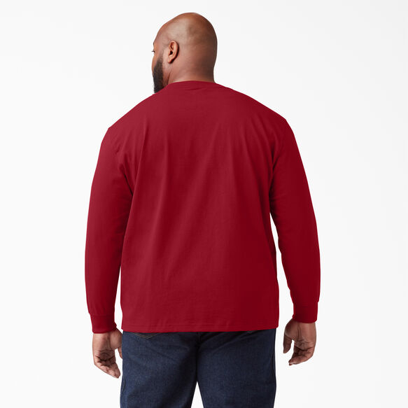 Long Sleeve Heavyweight Crew Neck T-Shirt - English Red &#40;ER&#41;