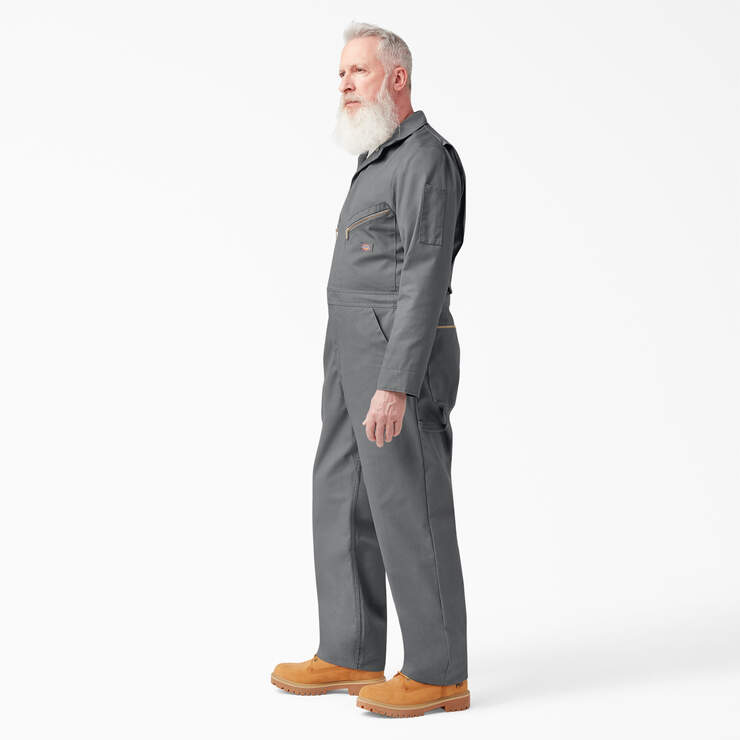 Deluxe Blended Long Sleeve Coveralls - Gray (GY) image number 3