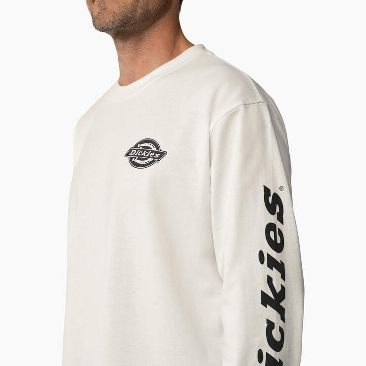 Long Sleeve Heavyweight Logo T-Shirt - White (WH) image number 5