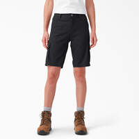 Women's Ripstop Cargo Shorts, 9" - Black (BKX)