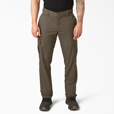 FLEX Regular Fit Straight Leg Cargo Pants - Mushroom &#40;MR1&#41;