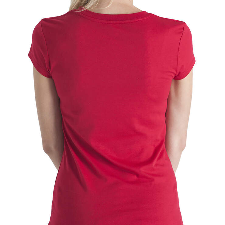 Dickies Girl Juniors' Short Sleeve Crew Neck T-Shirt - Red (RD) image number 2
