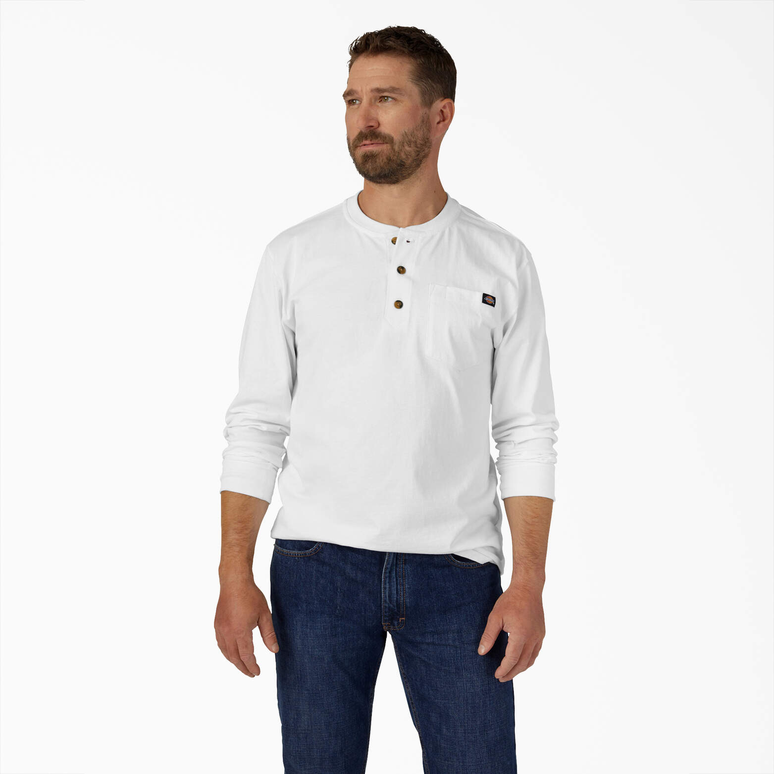 Dickies Long Sleeve Heavyweight Henley T-Shirt - Picture 19 of 20