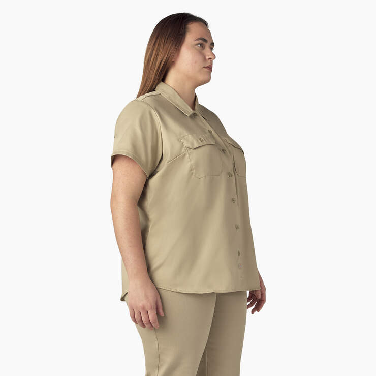 Women's Plus 574 Original Work Shirt - Military Khaki (KSH) image number 4