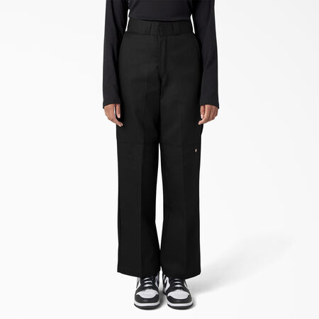 Women&rsquo;s Loose Fit Double Knee Work Pants - Black &#40;BK&#41;