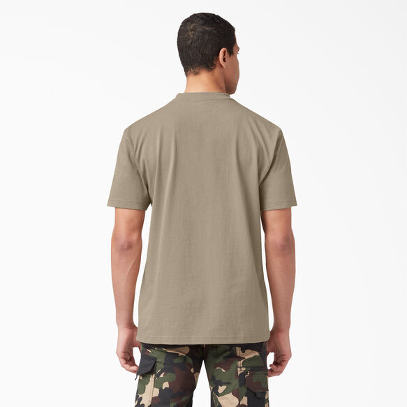 Heavyweight Short Sleeve Henley T-Shirt - Desert Sand &#40;DS&#41;
