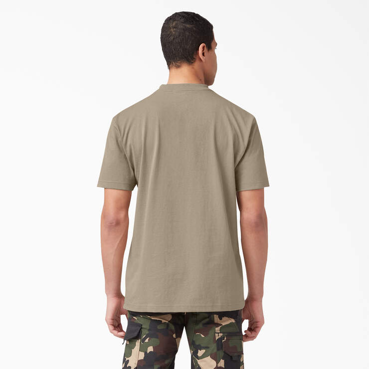 Heavyweight Short Sleeve Henley T-Shirt - Desert Sand (DS) image number 2