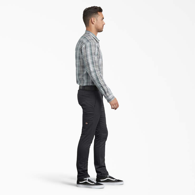 Skinny Fit Work Pants - Black (BK) image number 6