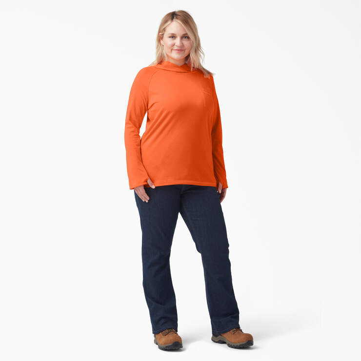 Women's Plus Cooling Performance Sun Shirt - Bright Orange (BOD) image number 4