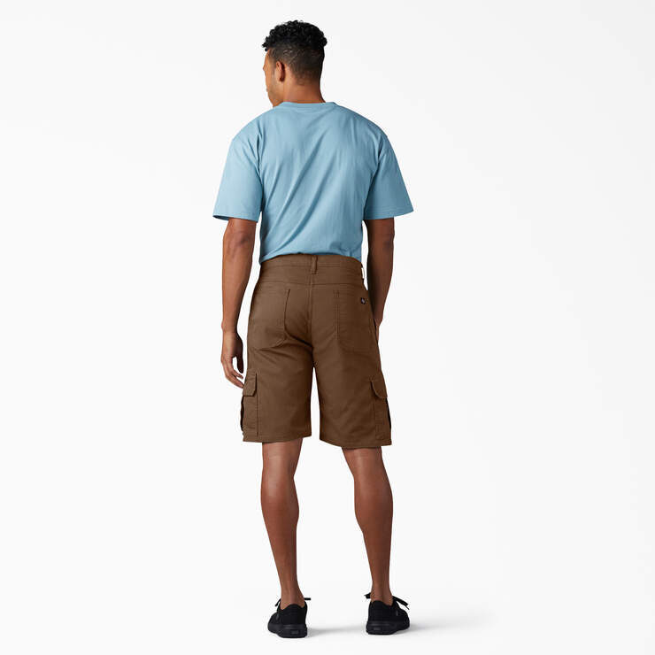 FLEX Relaxed Fit Duck Cargo Shorts, 11" - Stonewashed Timber Brown (STB) image number 5