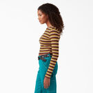 Women&#39;s Striped Long Sleeve Cropped T-Shirt - Ginger Honey Baby Stripe &#40;GSN&#41;