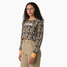 Women&#39;s Long Sleeve Camo Cropped T-Shirt - Desert Sand Glitch Camo &#40;DHD&#41;
