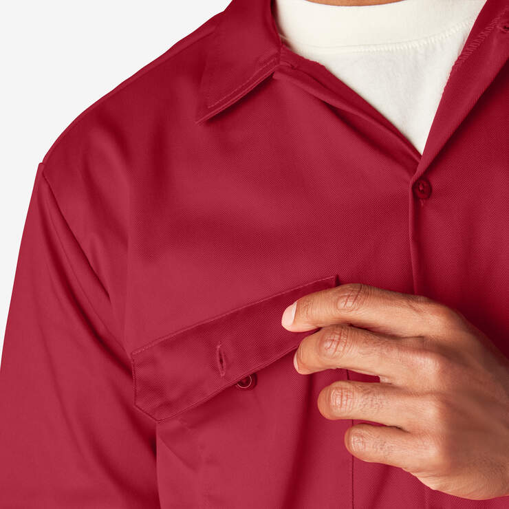 Short Sleeve Work Shirt - English Red (ER) image number 7