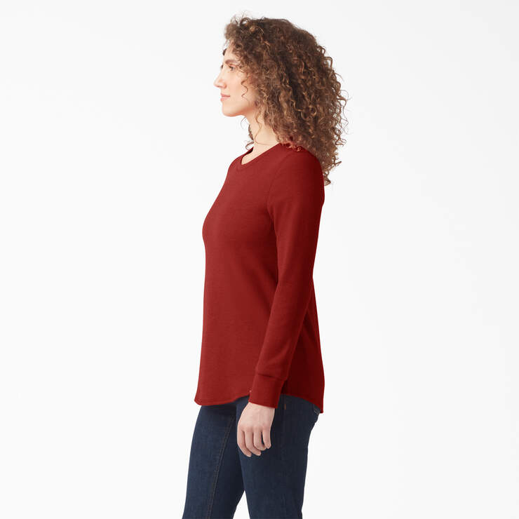 Women’s Long Sleeve Thermal Shirt - Molten Lava Heather (M2H) image number 3