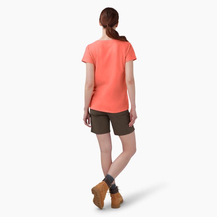 Women’s V-Neck T-Shirt - Coral Fusion (OO) image number 6
