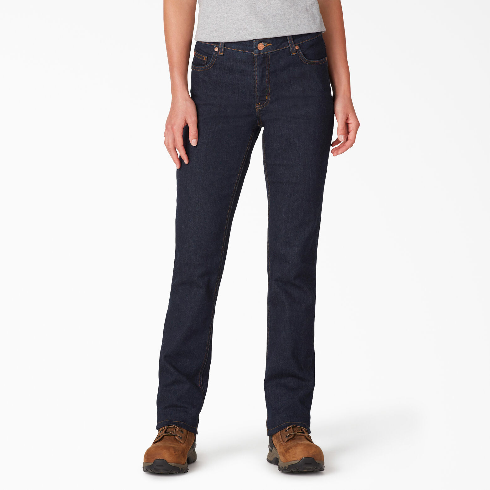 te Lige Ideel Women's Perfect Shape Straight Leg Stretch Denim Jeans | Dickies