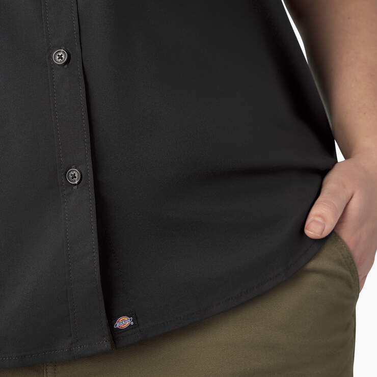 Women’s Plus Button-Up Shirt - Black (BK) image number 8