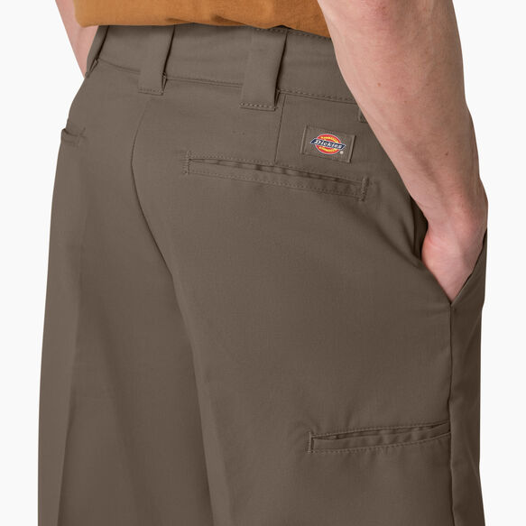 Cooling Active Waist Flat Front Shorts, 13&quot; - Mushroom &#40;MR1&#41;
