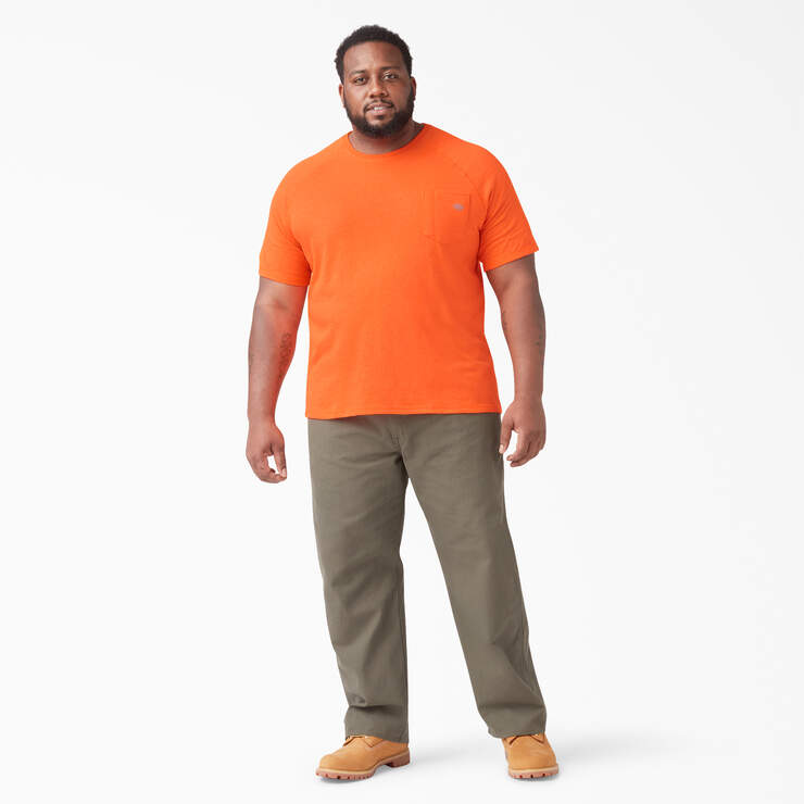 Cooling Short Sleeve Pocket T-Shirt - Bright Orange (BOD) image number 8