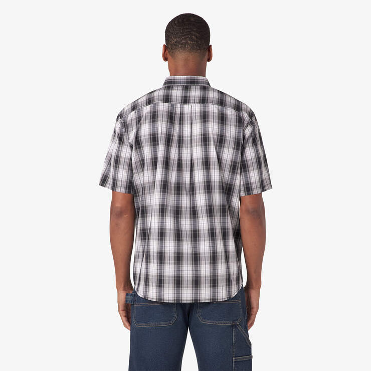 Short Sleeve Woven Shirt - Black/Alloy Plaid (KPY) image number 2