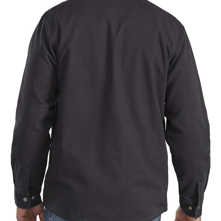 Flannel Lined Duck Shirt - Stonewashed Black (SBK) image number 2
