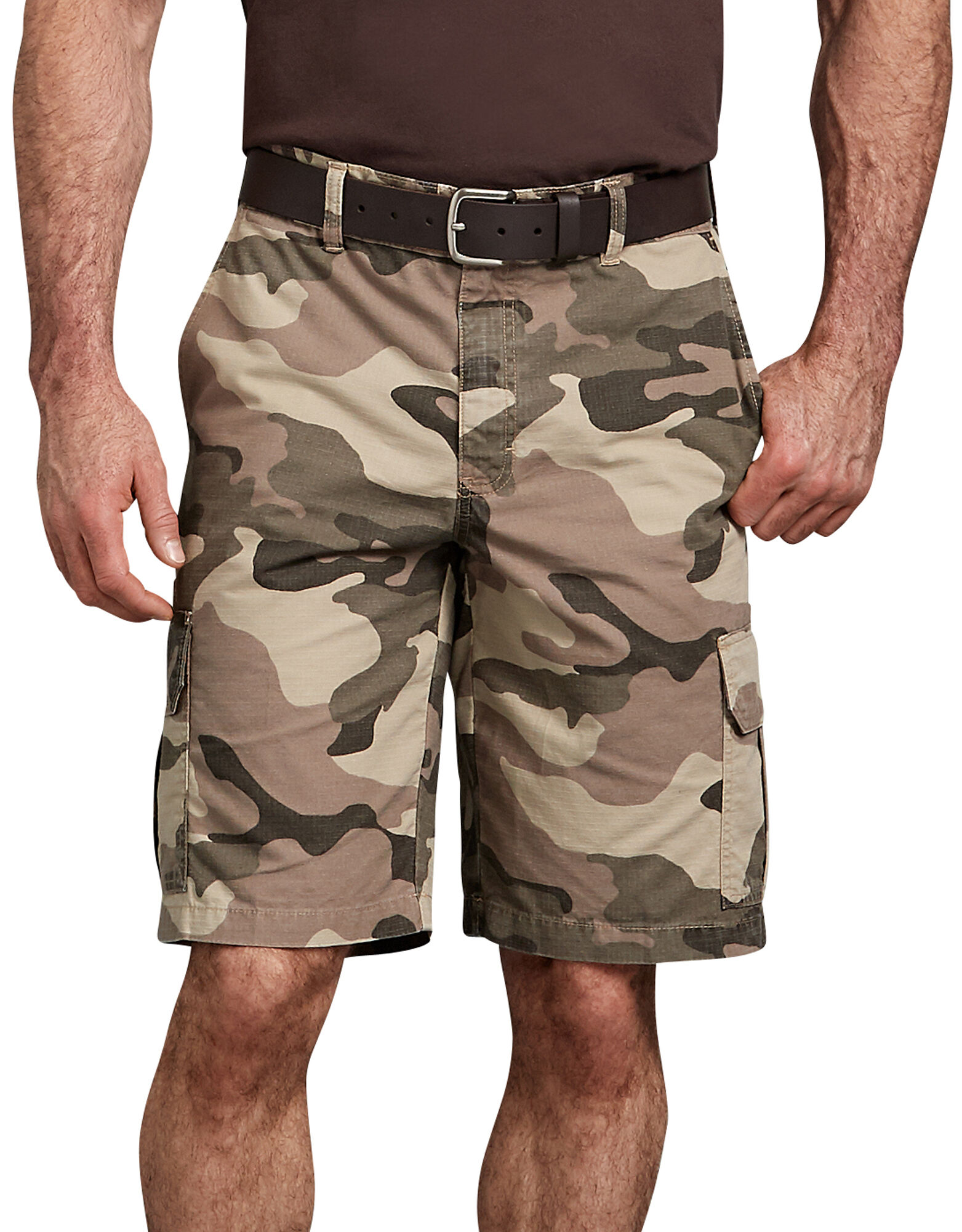 Men's Lightweight Cargo Shorts Pebble Brown/Black Camo Dickies