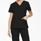 Women&#39;s EDS Signature Mock Wrap Scrub Top - Black &#40;BLK&#41;