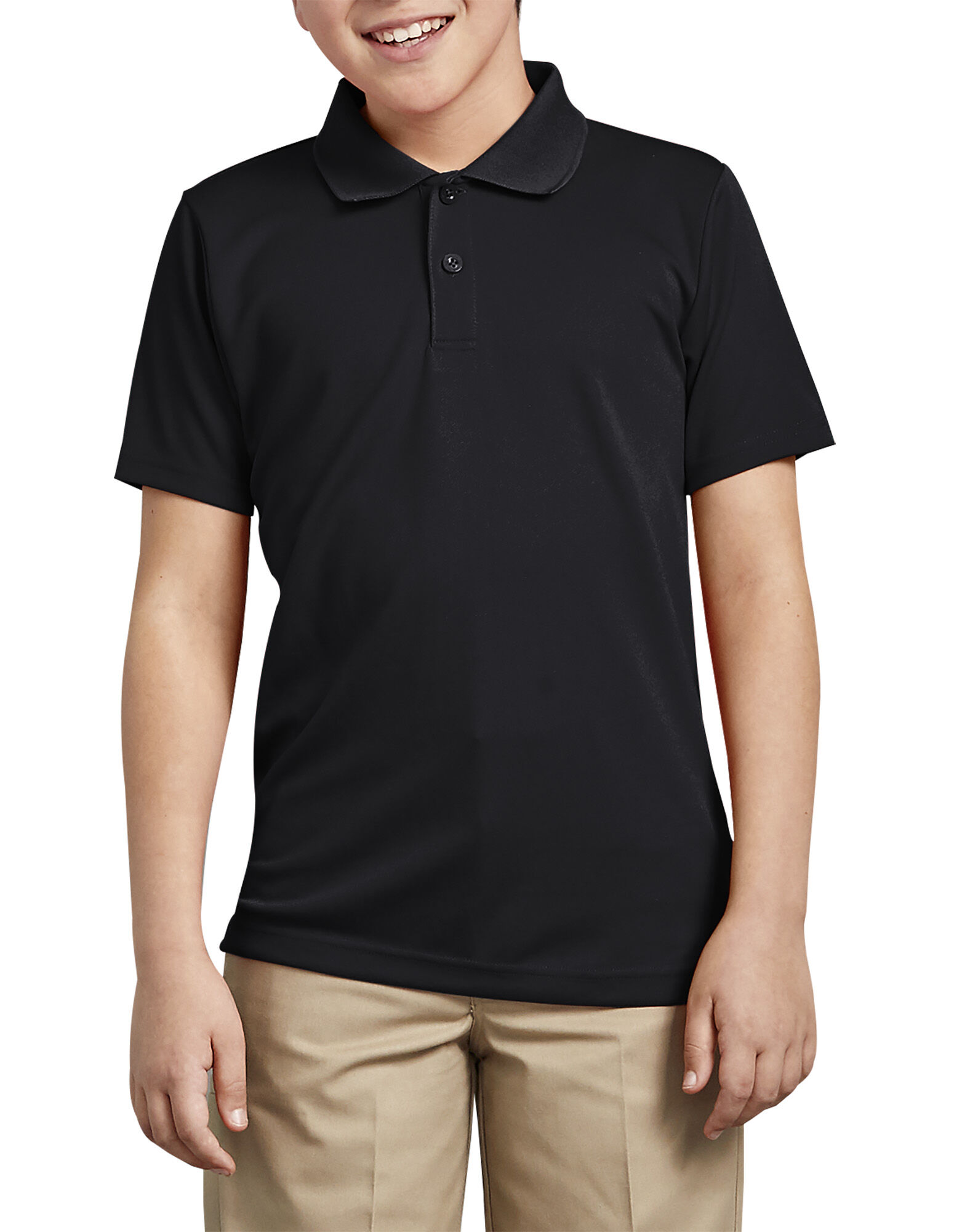 khaki pants and polo shirt